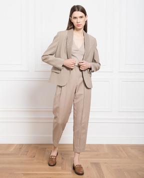 Brunello Cucinelli Brown jacket with sequins MH1262474