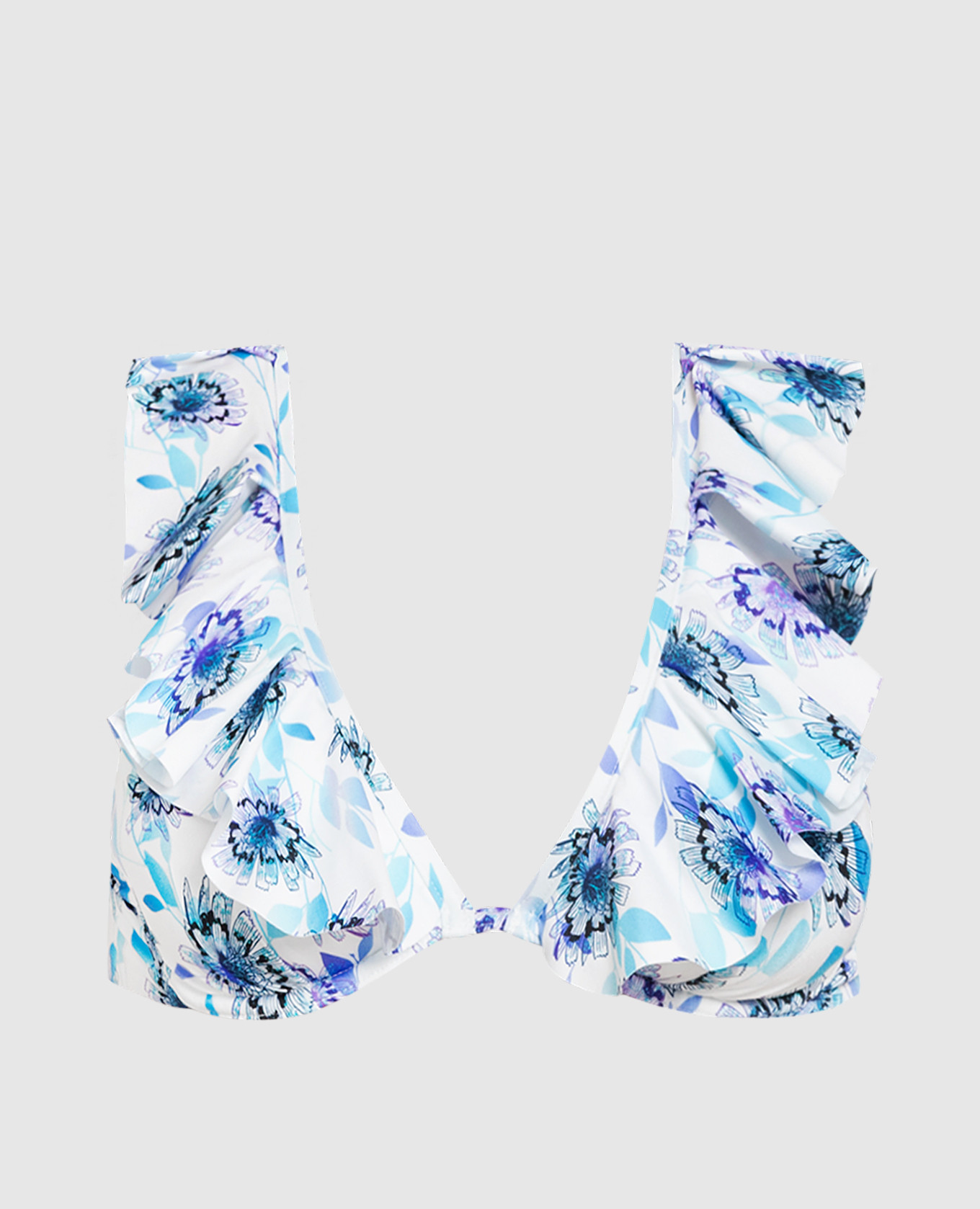 Bodice from lizzy swimsuit in a print with ruffles vilebrequin