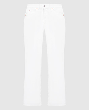 Valentino White jeans with branded print XB0DD13N8EK