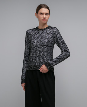 Missoni Black jumper in a pattern with sequins DS23WN01BK025E