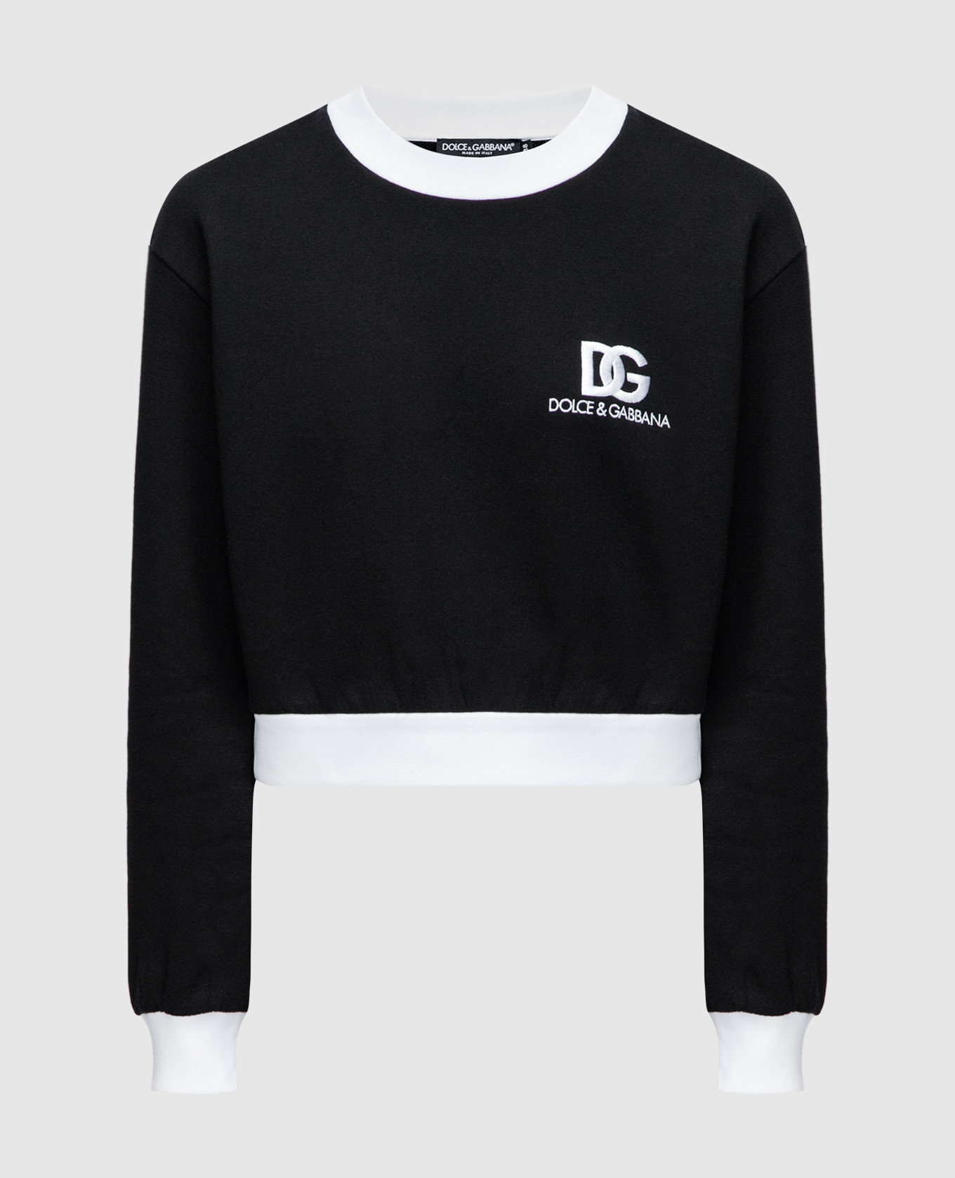 

Black sweatshirt with logo embroidery Dolce&Gabbana