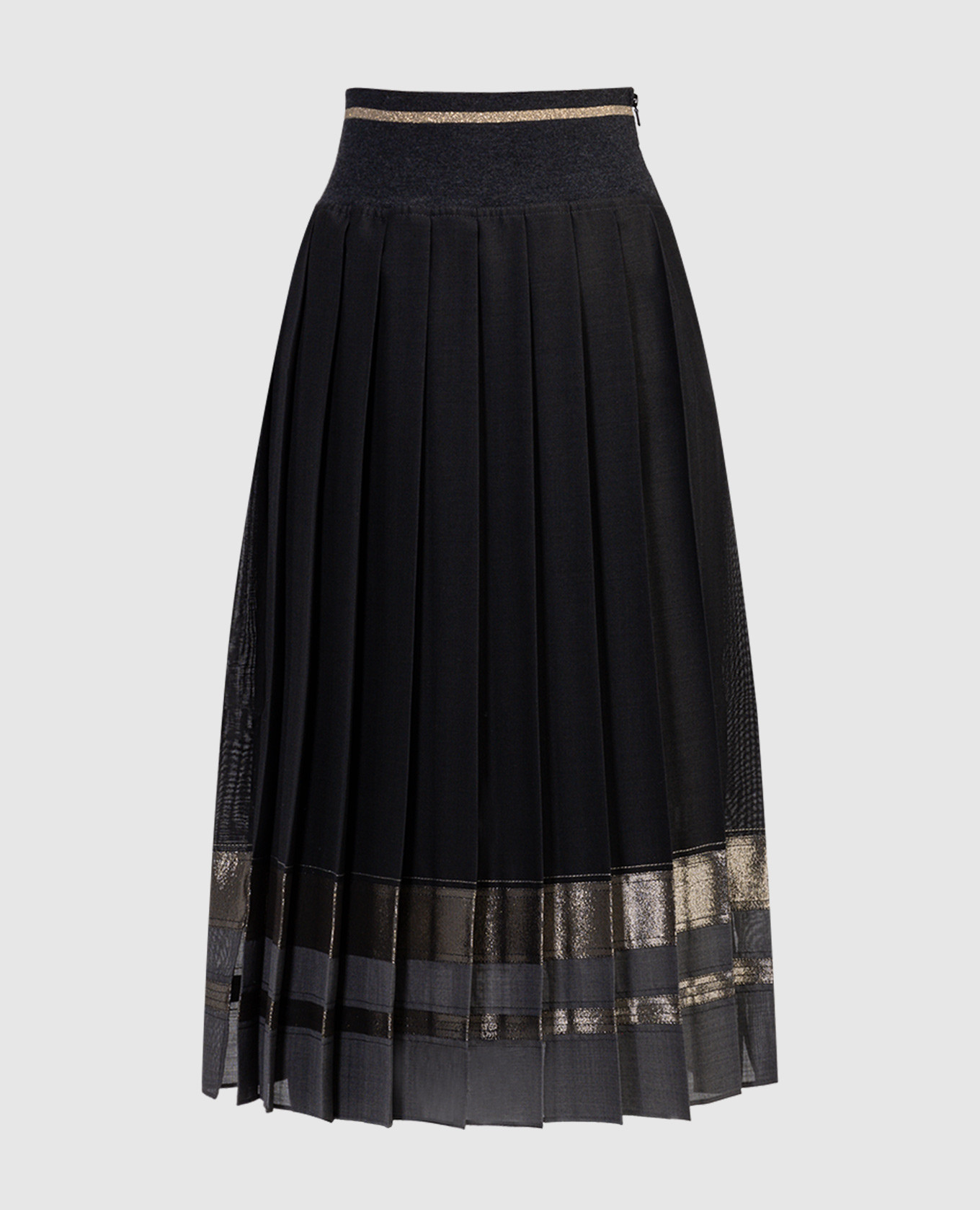 

Black pleated skirt with lurex Brunello Cucinelli