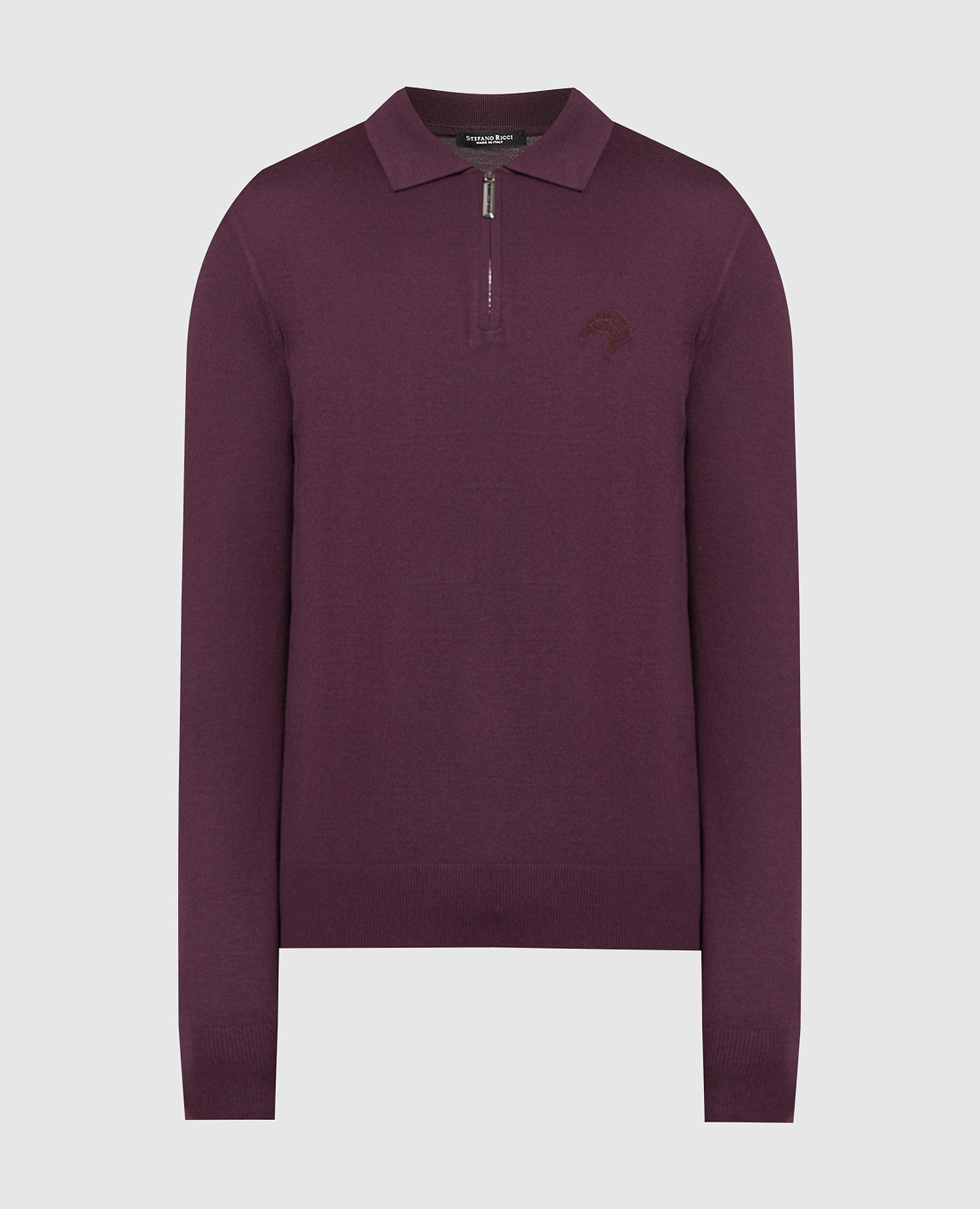 

Purple wool polo shirt with logo Stefano Ricci, Фиолетовый