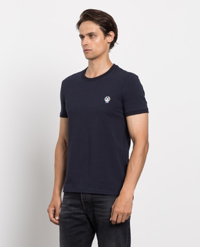Dolce&Gabbana Navy T-shirt with logo embroidery M8C03JFUECG