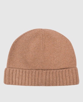 Borsalino Brown cashmere hat with logo 13354EWS