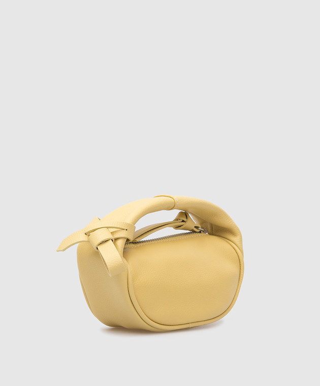 BY FAR - Yellow Leather Mini Micro Cush Bag BY FAR - Yellow Leather Mini Micro Cush Bag