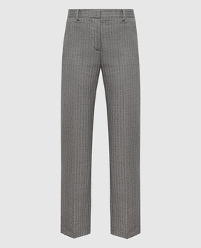 Ballantyne Gray patterned wool trousers BLTS37DWR05