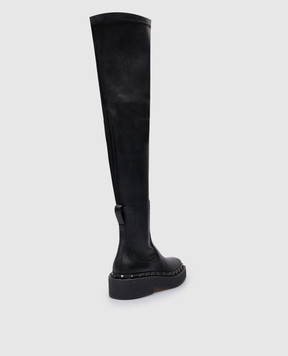 Valentino Rockstud black leather boots 3W0S0HU1GZQ