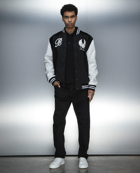 Balmain Black jeans with logo embroidery CH1MI070DD96