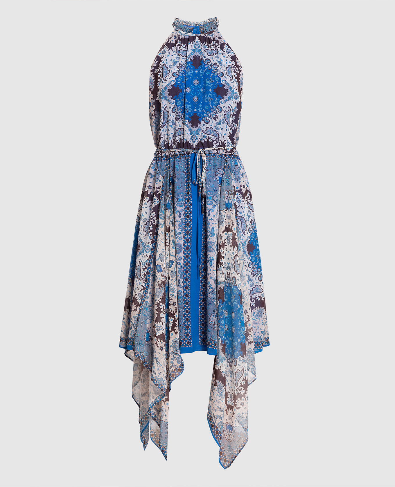Blue paisley print midi dress Twinset