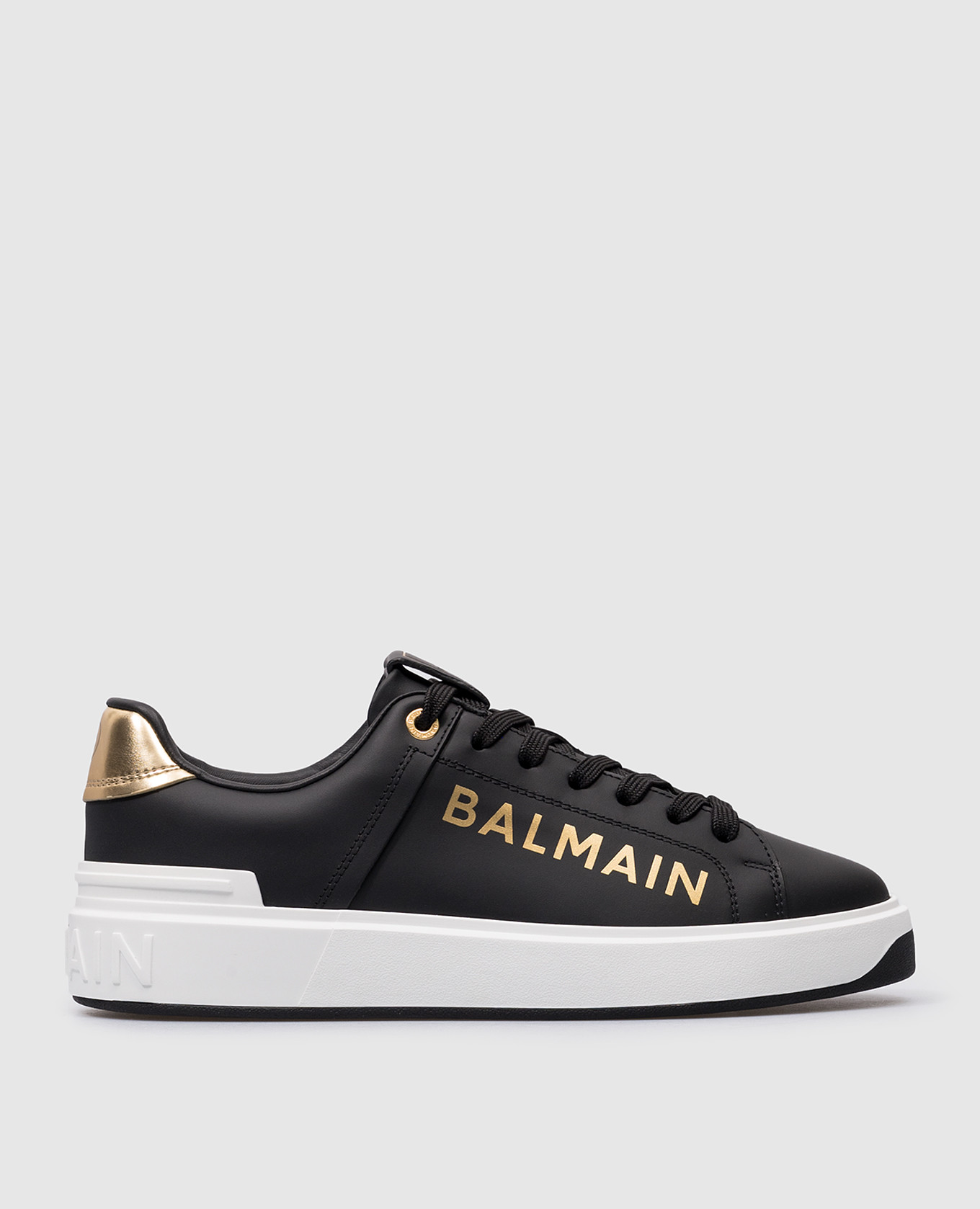 Balmain - Black leather B-Court sneakers with logo CN1VI690LTOR
