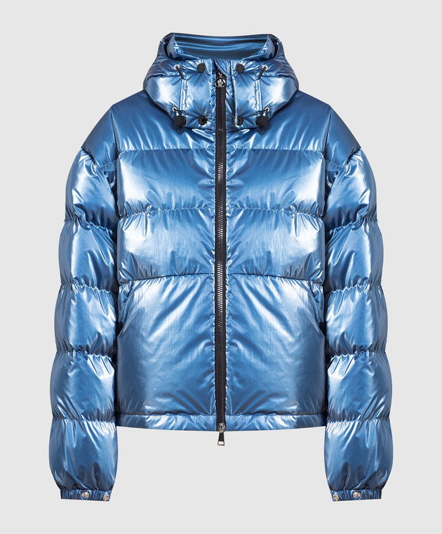 Moncler Blue Moselotte down jacket with logo 1A0000353A3H buy with Czech Republic delivery at Symbol