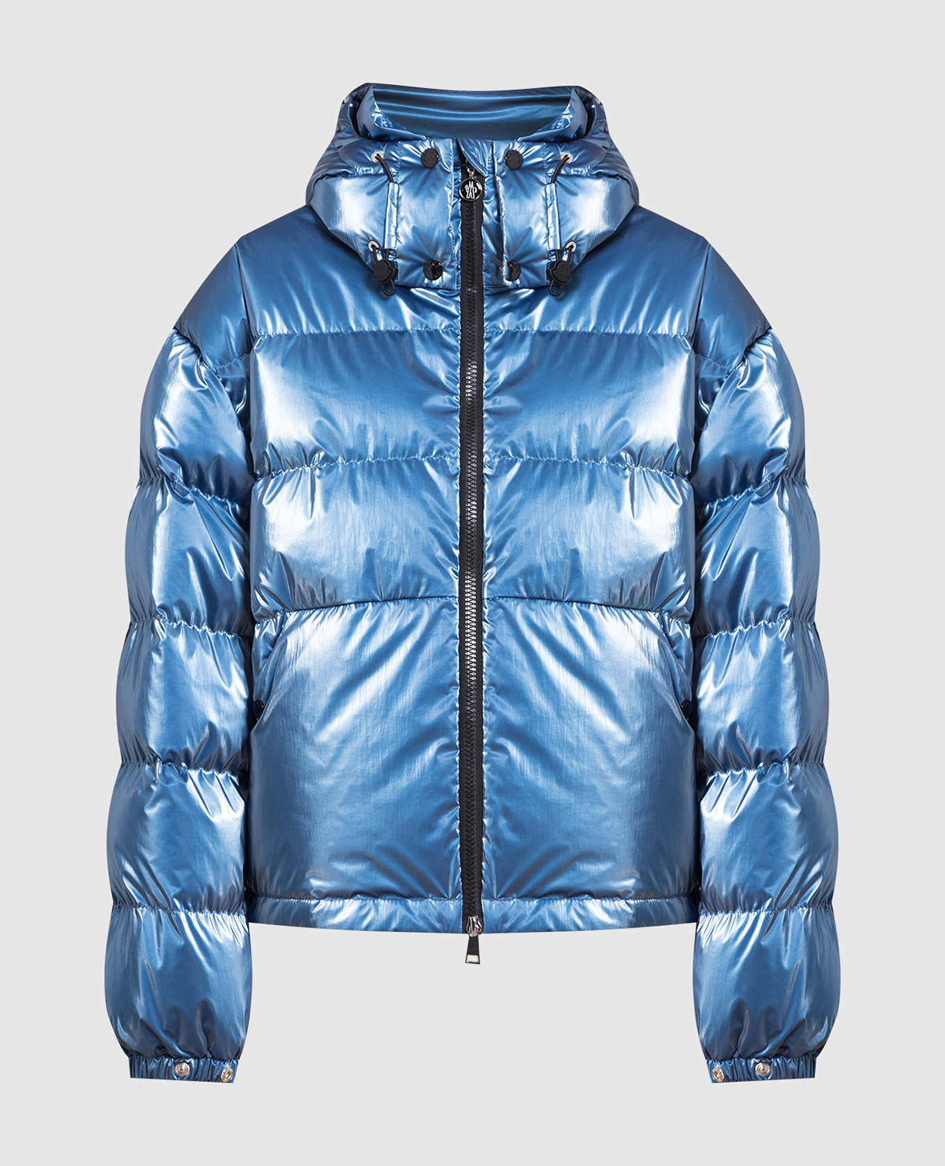 MONCLER☆25SS ロゴパッチ ダウンMIX ZIP ジャケット NIGHT BLUE 1bb9f10f-5fba-46f4-b6bb-