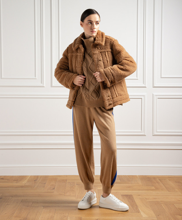 Max Mara - Brown wool and silk Teddino jacket TTEDDINO - shop with