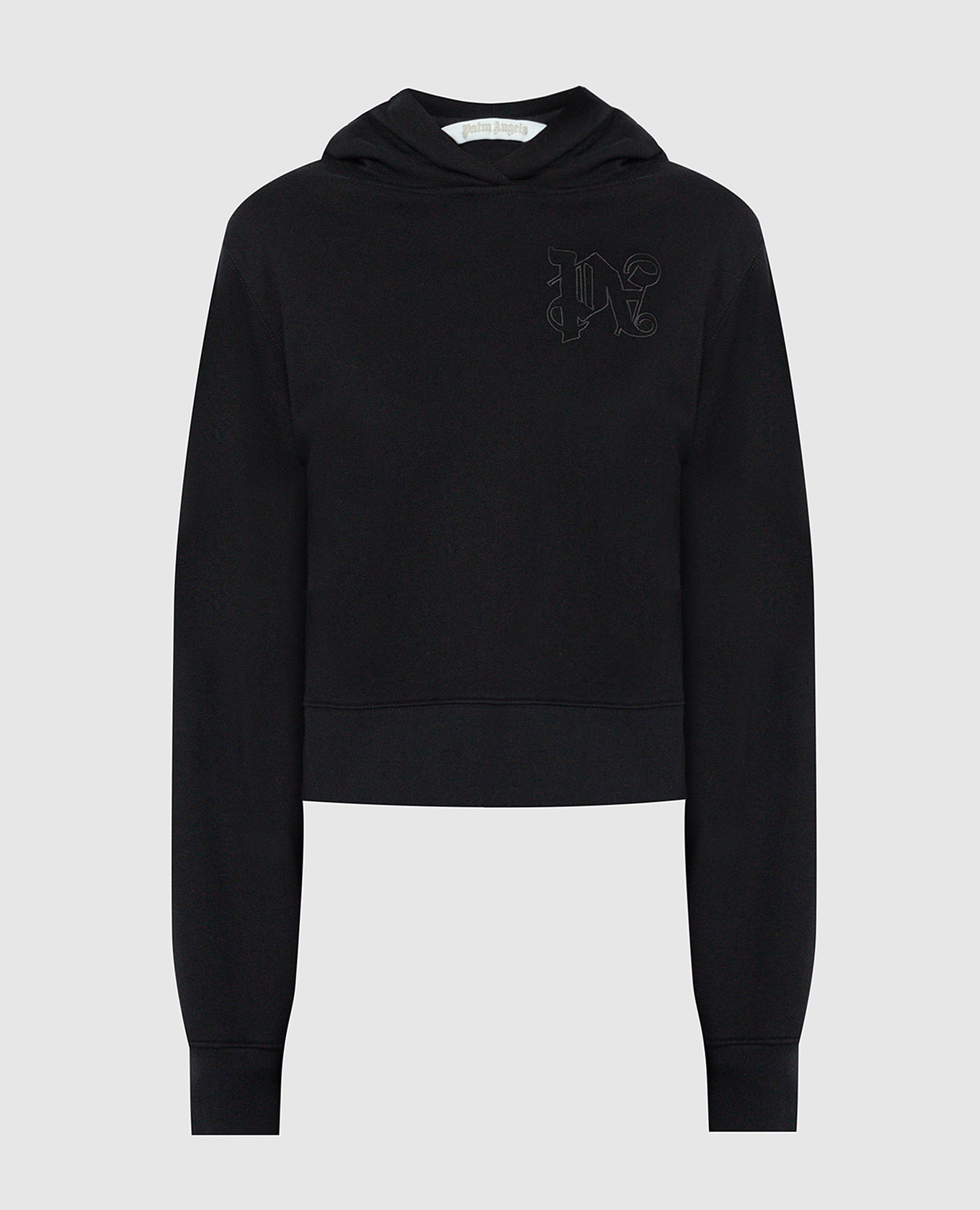 

Black hoodie with logo embroidery Palm Angels
