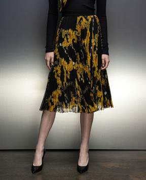 Versace Jeans Couture Black pleated skirt in Chain Couture print 75HAE808NS297