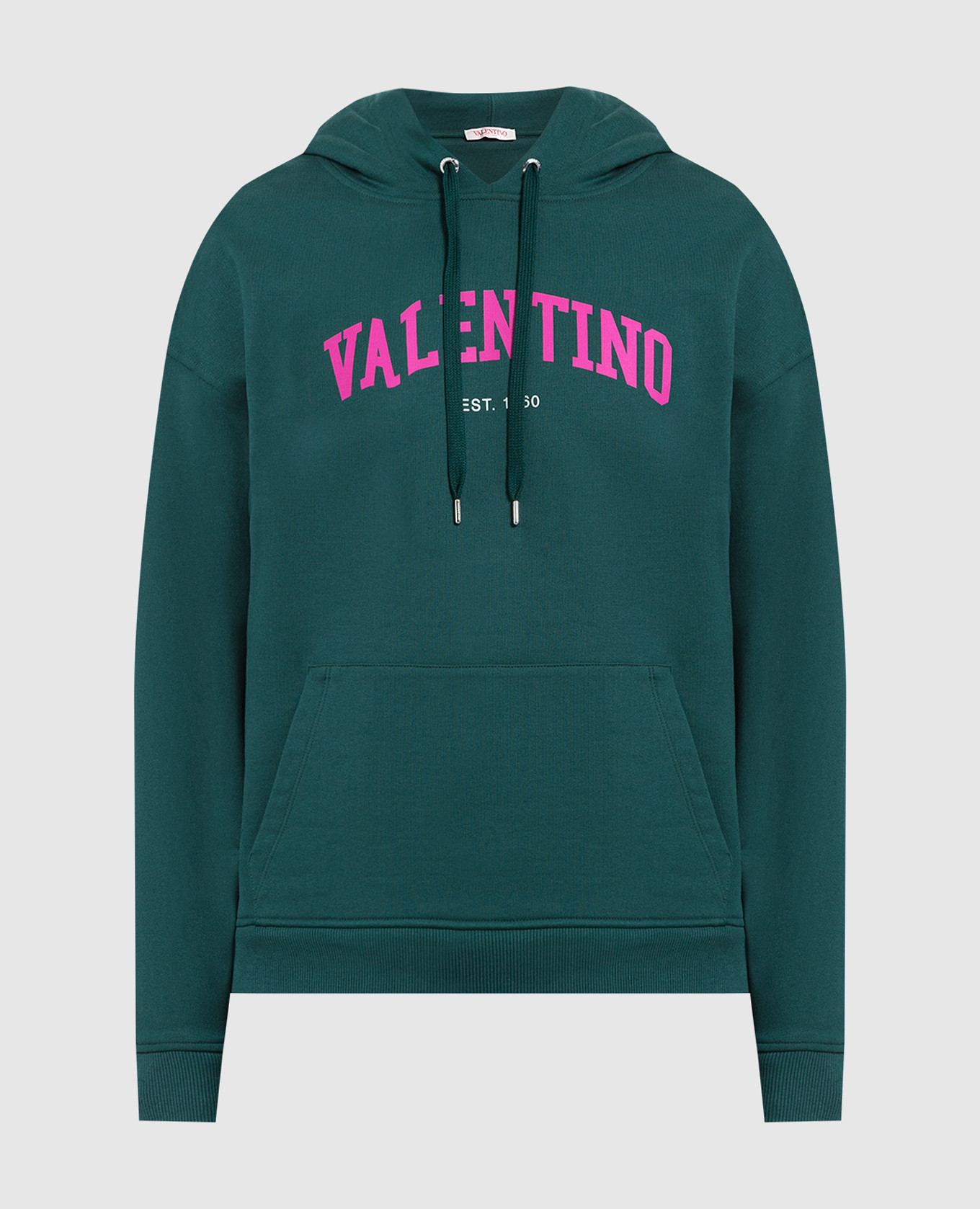 Valentino - Green hoodie with logo print 2V3MF14B963 - shop