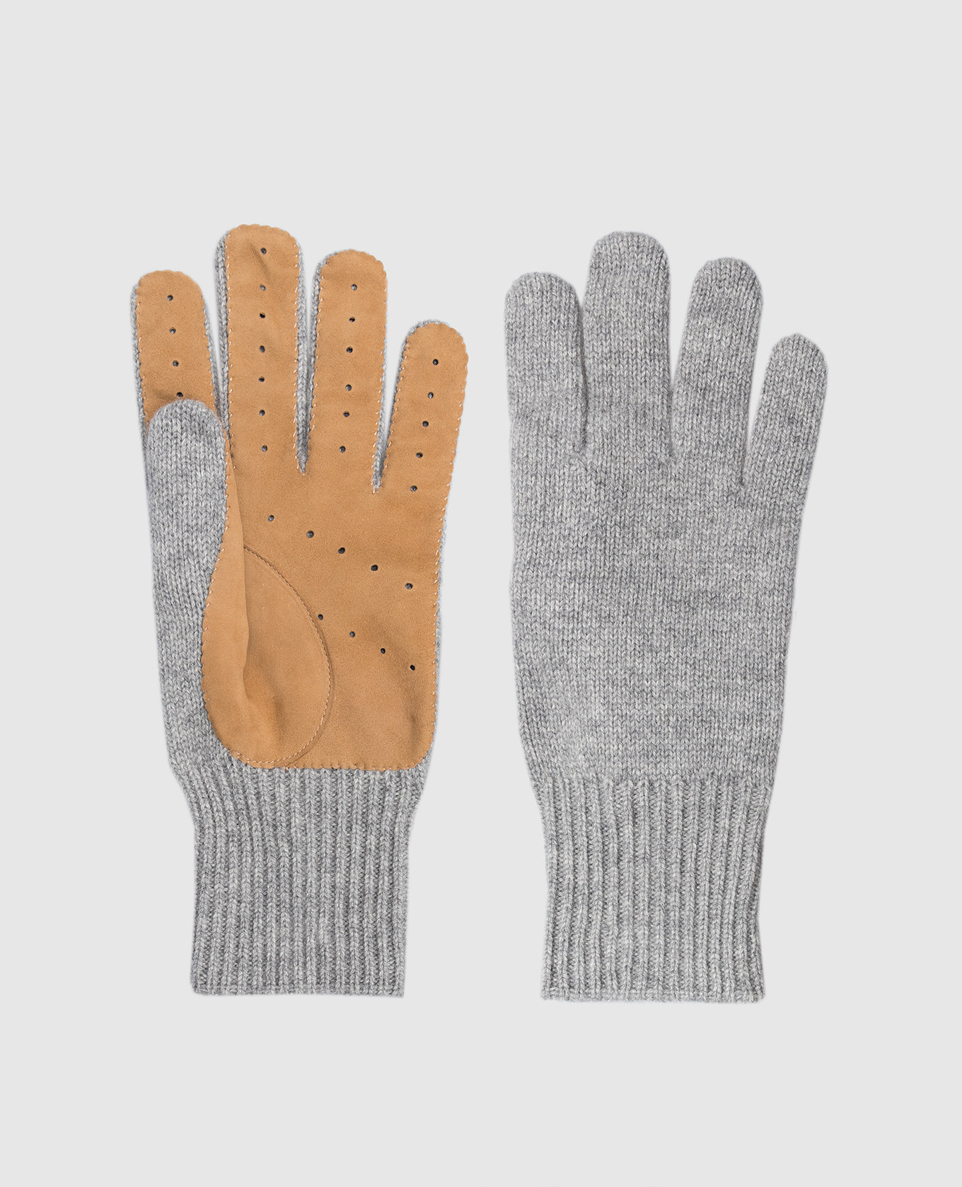 

Light gray cashmere gloves Brunello Cucinelli, Grey