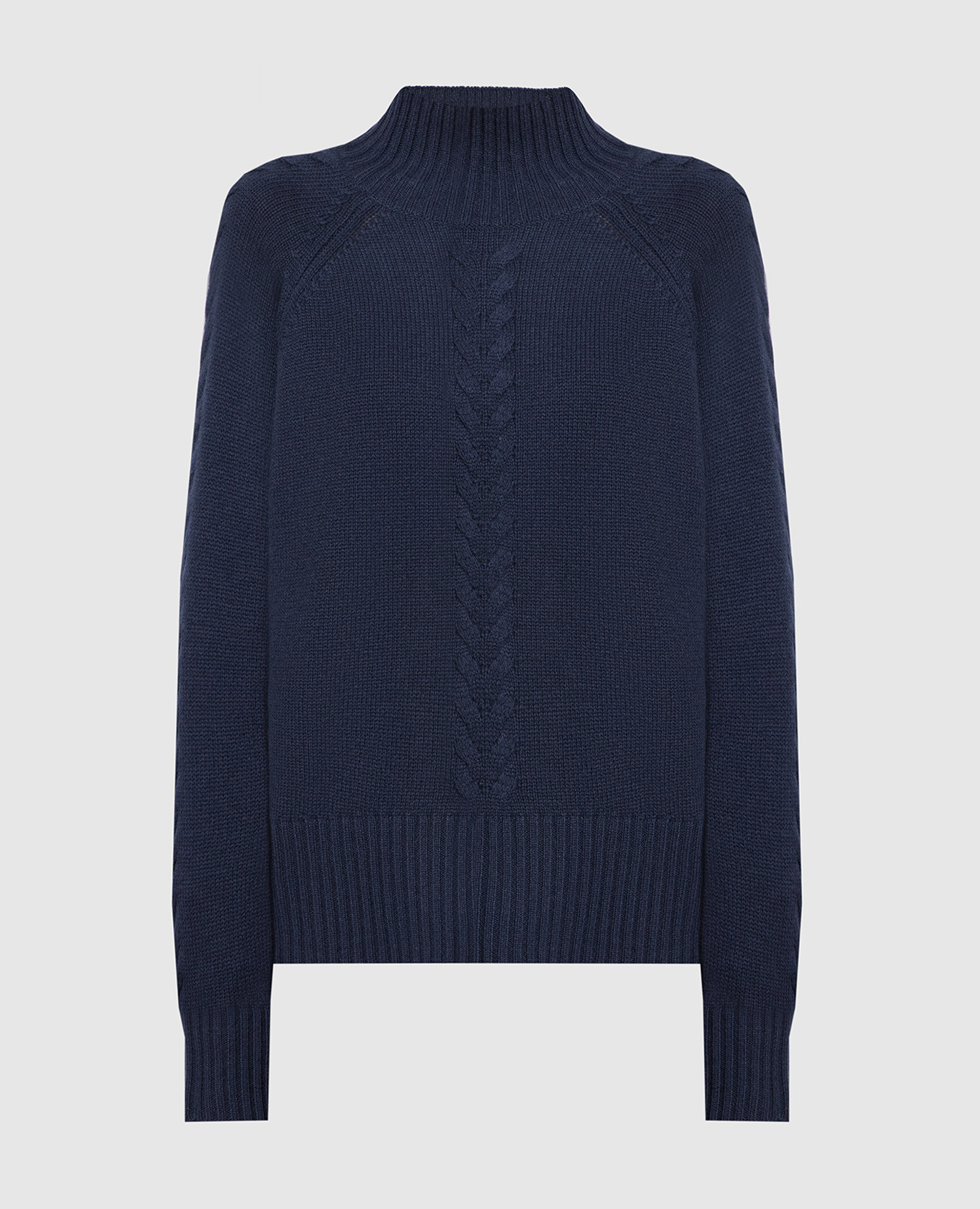 

Blue wool and cashmere sweater with a textured pattern Allude, Синий