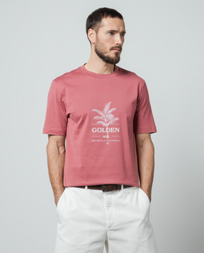 Brunello Cucinelli Pink t-shirt with logo print M0B138482