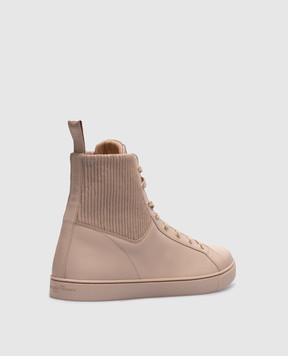 Gianvito Rossi Martis Sneaker beige leather high-tops S73300W1MOU