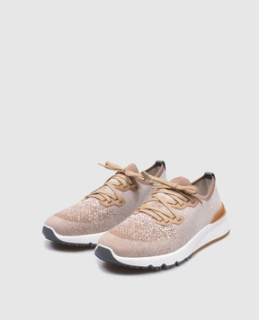 Brunello Cucinelli Brown sneakers with a logo MZUKISO250