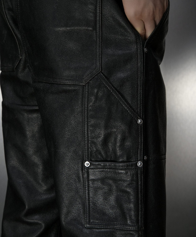 01「HELMUT LANG」Black Design Leather Pant Helmut Lang 5 Pocket Leather Pant in Black | REVOLVE