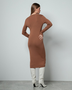 Enrico Mandelli Brown dress made of wool A7KD275252