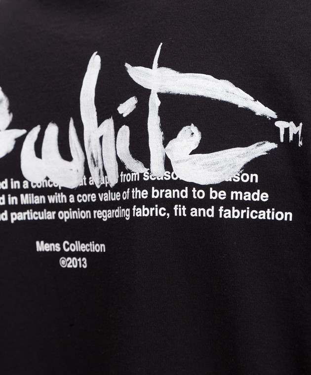 Off-White - Black paint script over skate print T-shirt