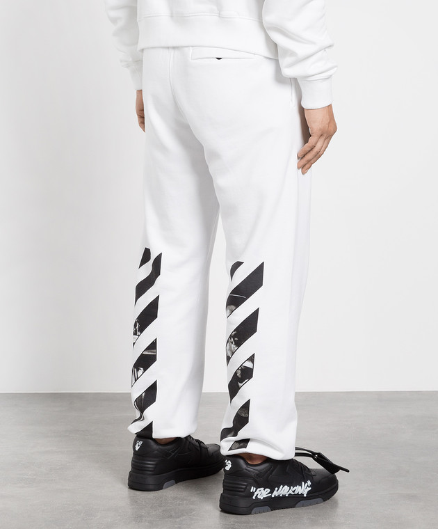Off-White - White Caravaggio print joggers OMCH029C99FLE004 - shop