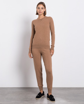 Babe Pay Pls Brown cashmere jumper and joggers suit MD9671307341PF