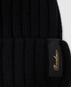 Borsalino Hill Black Cashmere Beanie 13353EWS