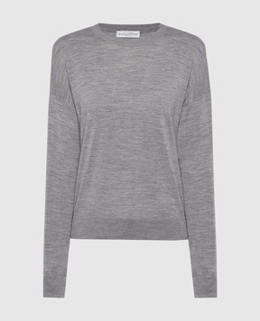 Ballantyne Gray melange wool jumper B1P68616W02