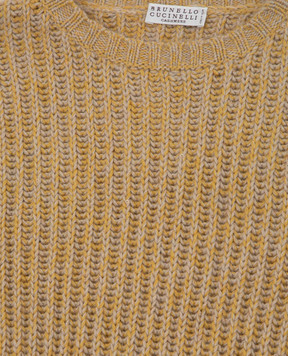 Brunello Cucinelli Children's sweater in cashmere and silk with sequins BBJM51200B
