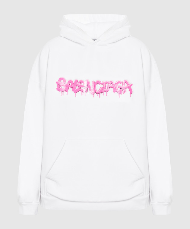 Balenciaga - White printed hoodie 675003TLVF2 - shop with Luxembourg  delivery at Symbol