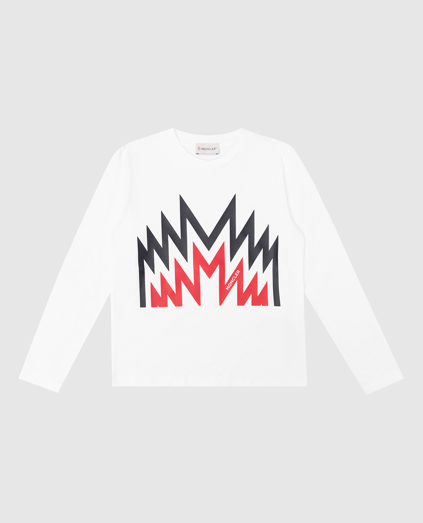 Children's white longsleeve with print moncler enfant