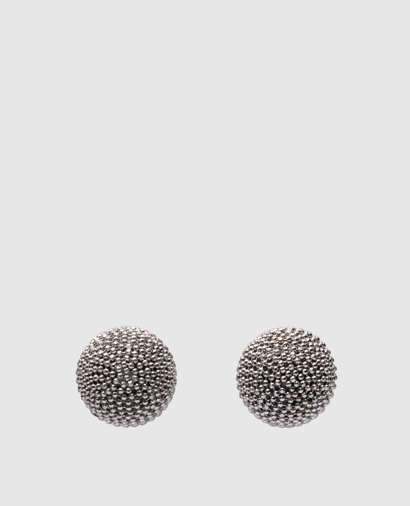

Silver earrings with a monil chain Peserico