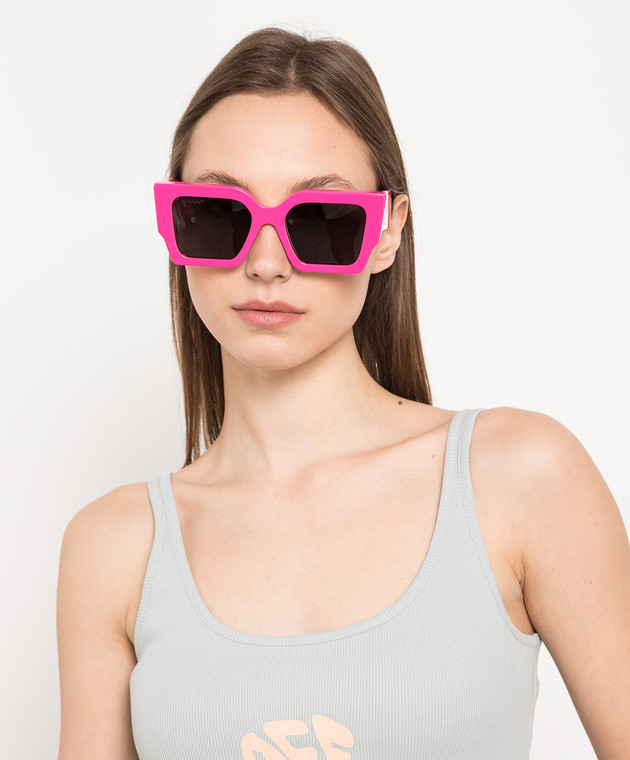 Off White Catalina logo sunglasses in pink OERI003C99PLA001 buy with European delivery at Symbol