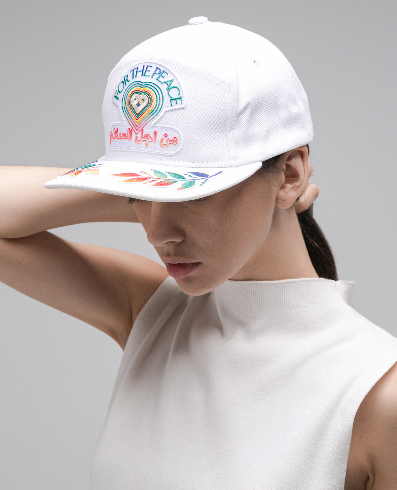 For The Peace white cap with embroidery Casablanca 2