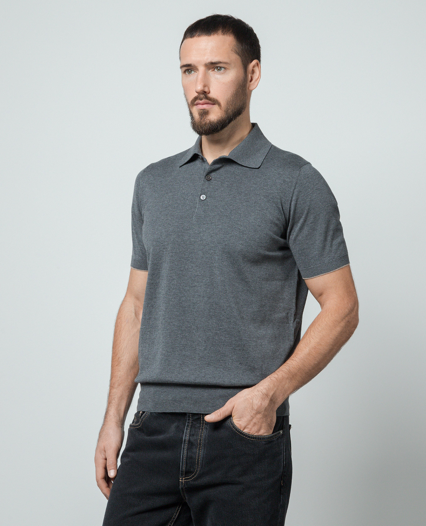 

Gray polo shirt Brunello Cucinelli, Grey