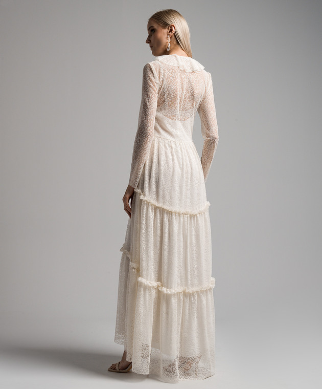 Philosophy di Lorenzo Serafini - Beige maxi dress with lace A04390716