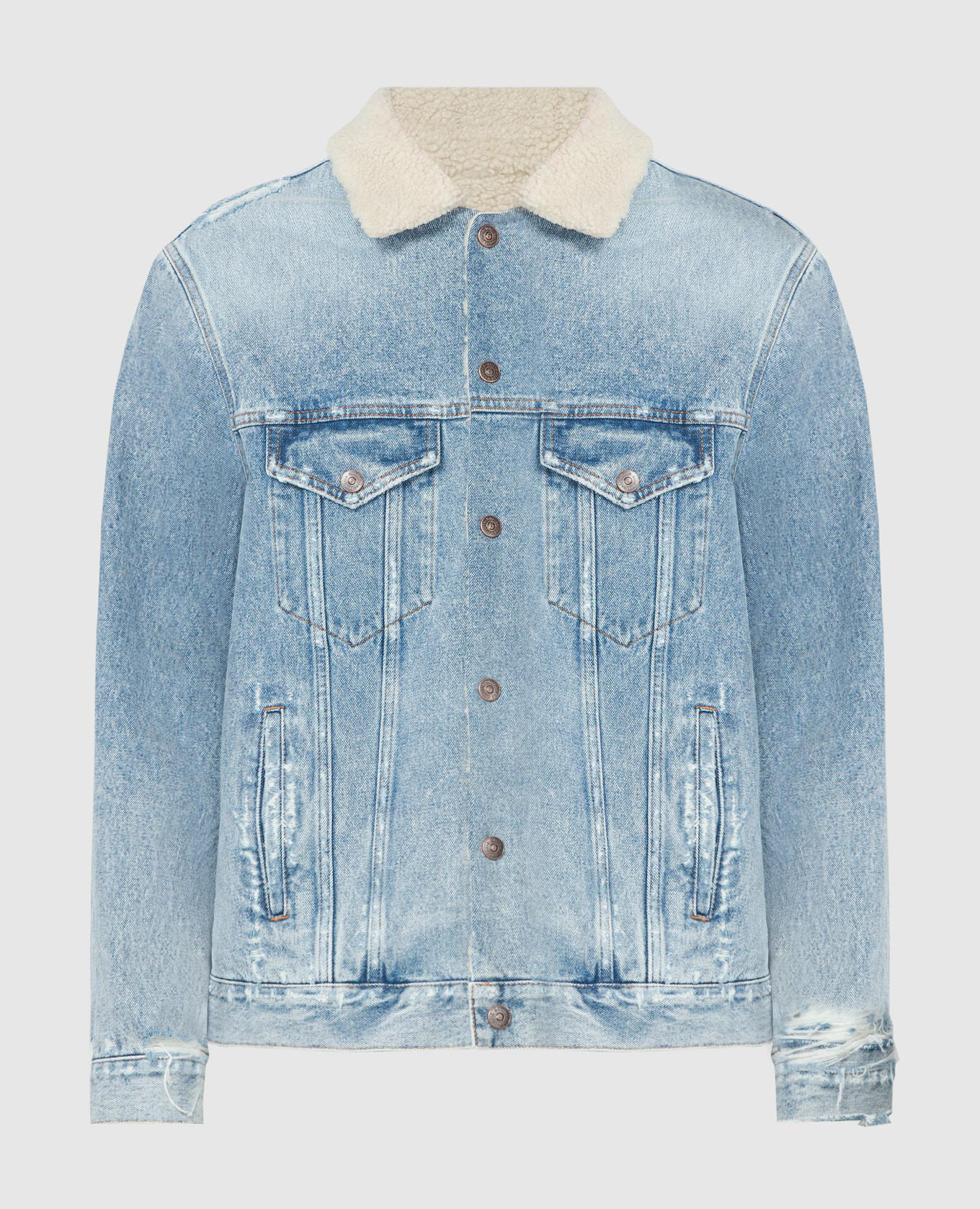 

Blue denim jacket with slits Maison Margiela MM6, Синий