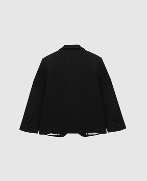 Stefano Ricci Children's black wool jacket Y2SF37S940W808jack