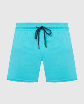 Vilebrequin Blue logo swim shorts MANH9E00