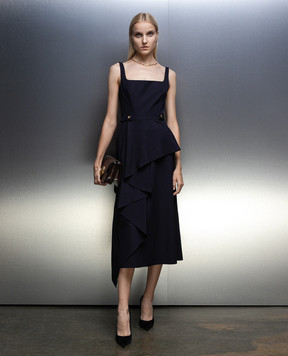Alexander McQueen Blue midi dress 757642QJACF