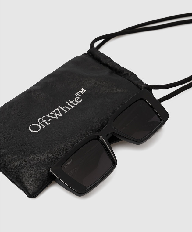Off-White - Black Savannah sunglasses with logo embossing
