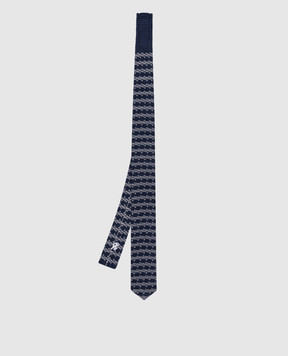 Stefano Ricci Children's dark blue patterned silk tie YCRMTSR8162