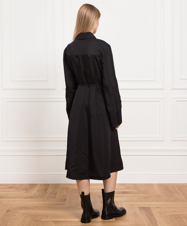 Jil Sander - Black wrap dress J02CT0002J65003 - shop with