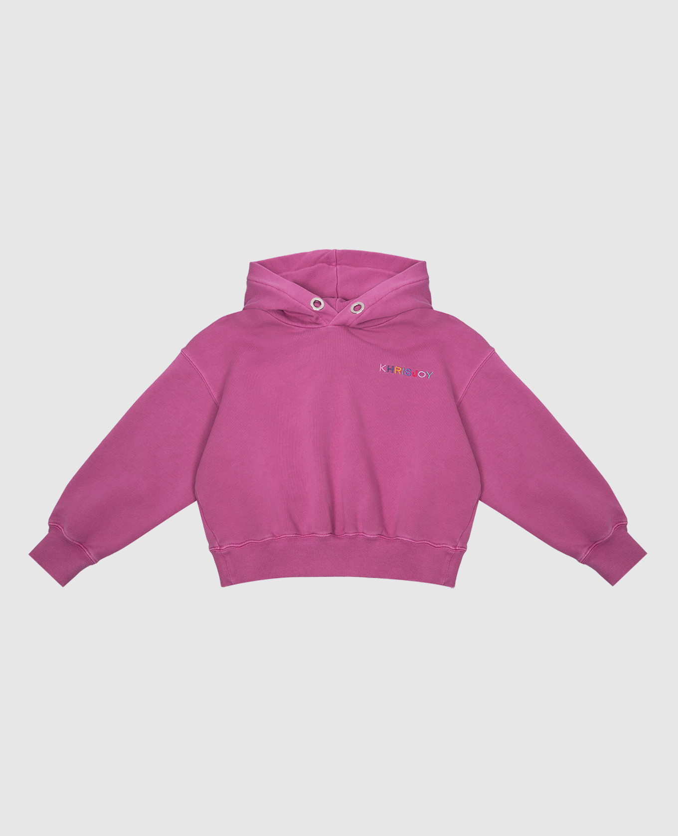 Children's purple hoodie with logo embroidery khrisjoy