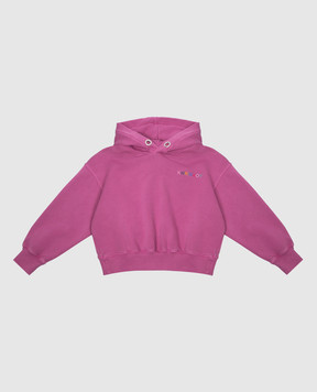 Khrisjoy Children's purple hoodie with logo embroidery KT4P00F0132